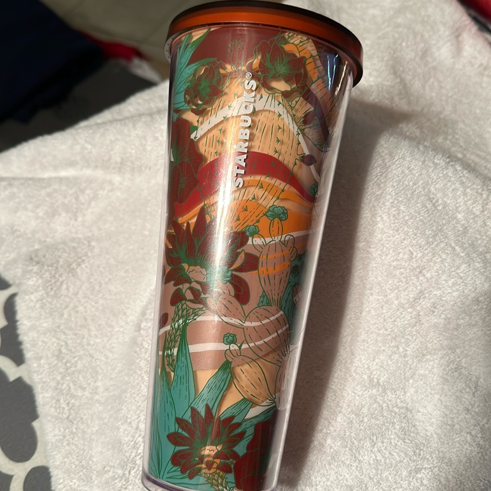 2019 STARBUCKS TERRACOTTA DESERT CACTUS 24 oz tumbler. VGUC.